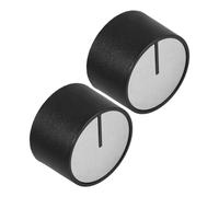 LOORGVEL 2 pièces Boutons de de Cuisinière à Gaz Lot de Remplacement Compatible avec Divers Modèles de Design Élégant Noir et Installation Facile