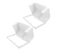 LOORGVEL 2 Pièces Cache Prise Étanche Double Position Protection Murale Résistante Aux Éclaboussures Installation sans Perçage pour Cuisine et Salle de Bain Coque Renforcée Blanc