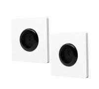 LOORGVEL 2 Pièces Cache Trou Câble avec Joint Caoutchouc Plaque Obturation Passe Câble Mural pour Gestion Fil Tv Installation Facile Design Élégant Blanc Lot