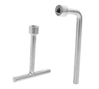 LOORGVEL 2 Pièces Clé Triangulaire Acier Inoxydable pour Écrou et Boulon Clé de Fixation Robuste pour Vis de Lampadaire Lot