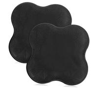 LOORGVEL 2 pièces Coussinets de Yoga Antidérapants Tapis Genouillère Confortable pour Genoux Coudes Poignets et Exercices Polyvalents Protection Sécurisée et Noir