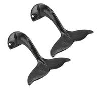 LOORGVEL 2 pièces Crochets Muraux Queue de Baleine Fer Lot de Patères Nautiques Compactes pour Rangement Mural Intérieur Décor Fonctionnel pour Chambre Cuisine et Salle de Bain