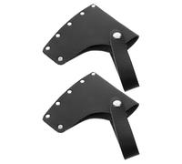 LOORGVEL 2 Pièces Étui Protection Lame Hache Cuir PU avec Clip Ceinture Housse Portable pour Travail Extérieur et Camping Accessoire Essentiel Bûcheron