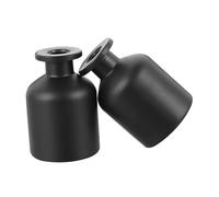 LOORGVEL 2 pièces Flacon Verre Mat Noir pour Diffuseur Parfumé et Décoratif Lot de Flacons Réutilisables Polyvalents pour et Ambiance Relaxante