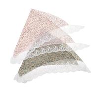 LOORGVEL 2 pièces Foulards Cheveux Dentelle Floral Bandeaux Triangle Ajustables Accessoires Tête Femme Confortables et Respirants Motifs Floraux Couleurs Aléatoires Couleur Aléatoire