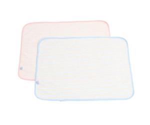LOORGVEL 2 pièces Lot de Tapis à Lavables Imperméables et Respirants Coussins Hygiéniques Réutilisables pour Matelas de Change Portable pour Maison et Extérieur Rose Bleu