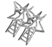 LOORGVEL 2 pièces Lot Pinces Cheveux Métal Étoiles Argentées Petites Accessoires Coiffure Légers pour Filles Ans Style Simple et Polyvalent