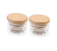 LOORGVEL 2 pièces Manicure Nail Dish With Lid Glass Bowl For Nail Art Brush Cleaning And Storage Practical Art Accessory