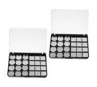 LOORGVEL 2 pièces Palette Fard à Paupières Vide Magnétique Couleurs Plateau Maquillage Compact et Léger Rangement DIY pour Ombres à Paupières
