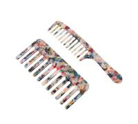 LOORGVEL 2 pièces Peigne à Dents Larges pour Démêler Cheveux Bouclés et Afro Peigne Antistatique Durable pour Cheveux Longs Usage et Voyage