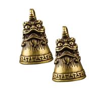 LOORGVEL 2 pièces Pendentifs Cloche Laiton Vintage Suspendus Décoratifs Chic Artisanaux avec Design Unique et Surface Lisse Protection Fengshui Les Esprits Négatifs