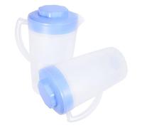 LOORGVEL 2 pièces Pichet à Jus Grand Volume Au Froid avec Couvercle Pot à Boisson Transparent pour Usage Domestique de Bleu