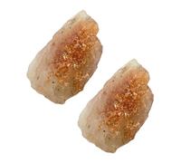 LOORGVEL 2 pièces Pierres Chakra Brutes Cristaux Naturels de et Yoga Lithothérapie et Énergie Couleur Orangé- Formes Irrégulières Cadeau