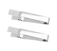 LOORGVEL 2 Pièces Pince à Thé Acier Inoxydable Presse Sachet Chaleur Pince Multifonction pour Thé et Aliments Accessoires de Cuisine Brûlure