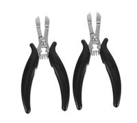 LOORGVEL 2 Pièces Pince pour Extensions de Cheveux Chrome pour Pose et Retrait Précis Compatible Tape-in Nano Anneaux Outil Coiffure Ergonomique et Protecteur