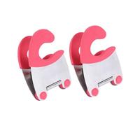 LOORGVEL 2 pièces Pince Support Cuillère Inox Anti-brûlure avec Clip Caoutchouc Rouge Porte-ustensiles Compact pour Casserole et Spatule Accessoire Cuisine Pratique et Résistant Chaleur