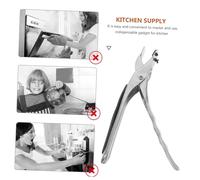 LOORGVEL 2 pièces Pinces Antibrûlure pour Plaques Chaudes Pince Préhenseur Inoxydable Dérapante pour Casseroles et Bols Accessoire Cuisine Sécurisé pour Manipulation Facile des Plats