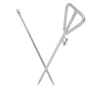 LOORGVEL 2 Pièces Portable Galvanized Ground Rod Heavy Duty Grounding Pin For Electric Fences Generators And Outdoor Earthing