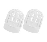 LOORGVEL 2 Pièces PVC Downspout Mesh Guard Gutter Filter With Wind Cap For Balcony Roof Drain Protection Debris-resistant Drain Cover