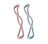 LOORGVEL 2 Pièces Sangle Élastique de Yoga pour Épaules et Cou Kit de Fitness et Portable pour Étirements Ceinture de Musculation Pratique et Confortable Lot de Rose et Bleu