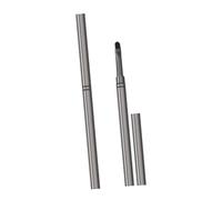 LOORGVEL 2 Pièces Stylo à Ongles En Cristal Tondeuse Pinceaux Trousse à Ongles Entrée Autocollants Pour Ongles Clous Sculpture Solide Palette Gel Para Deux Tube En Aluminium Dark Grey