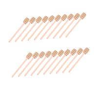 LOORGVEL 20 pièces Bâtonnets Miel Bois pour Pot à Miel Agitateur Pratique Réutilisable Déjeuner et Thé Réutilisable