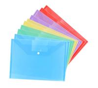 LOORGVEL 20 pièces Lot de Pochettes Plastique Colorées Résistantes à Eau et Déchirures avec Pochettes Étiquettes pour Organiser Documents Bureau École et Voyage