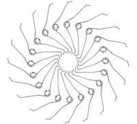 LOORGVEL 20 pièces Lot de Ressorts Incurvés INOX pour Sécateurs à Main de Rechange Robustes pour Coupe Précise et Confort Utilisation