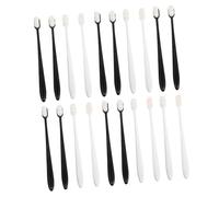 LOORGVEL 20 Pièces Soft-bristled Gum Toothbrush Set With Flat And Wave Brush Heads Ergonomic Handle For Sensitive Gums Lightweight Travel And Hotel Use Organized Tube Storage
