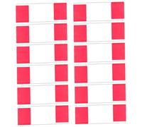 LOORGVEL 24pièces Drapeaux De Marquage Pvc Avec Piquets Acier Pour Utilisation Industrielle Services Arpentage Et Délimitation De Zones Pour Animaux Rouge