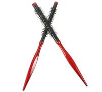 LOORGVEL 2pièces Brosse à Cheveux Ronde Poils De Sanglier Avec Manche Bois Brosse De Coiffage Et Brushing Pour Sèche-cheveux Pack Pour Femme Et Homme Roll Pour Massage Du Chevelu