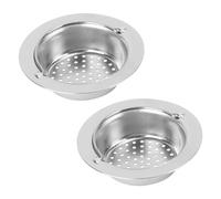 LOORGVEL 2Pièces Filtre à Évier Inoxydable Tamis de Cuisine et Salle de Bain pour Attraper Cheveux et Débris pour Éviers Lavabos