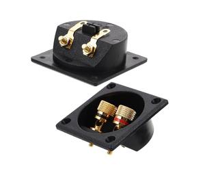 LOORGVEL 2pièces Kit De Câblage pour Enceinte avec Connecteur De Borne De Raccordement Boîtes De Jonction Audio pour Caisson De Basses Coupelle De Borne pour Enceinte