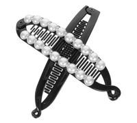 LOORGVEL 2pièces Pince à Cheveux Perles Artificielles De Clips Banane Élégants Pour Femmes Accessoire De Coiffure Raffiné Pour Style Sophistiqué Et Rapide Lors Événements Spéciaux