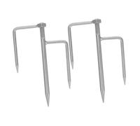 LOORGVEL 2pièces Piquet de Parasol pour Terrasse Ancrage Robuste au Sol Support Épais pour Parasol Piquet pour Sable et Gazon