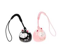 LOORGVEL 2pièces Porte-clés Pour Téléphone Et Paquet à Main Pendentif Chat Solide Lot De Clochette Décorative Accessoire Léger Pour Transport Sécurisé Présent Original