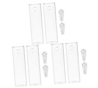 LOORGVEL 3 Ensembles Vase Mural Transparent Jardinière Suspendue Murale pour Fleurs Fraîches Et Artificielles Décoration pour Intérieur Facile À Installer Salon Cuisine Chambre 2 Pièces * 3