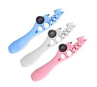 LOORGVEL 3 Pièces Ampoule Opener Multifonction avec Roue Abrasive Renforcée Ergonomique pour Usage et Domestique Ouvre Ampoules Différentes Rose Bleu Blanc