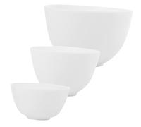 LOORGVEL 3 Pièces bol en silicone se maquiller grimace bols pour le visage bols de boue kit manucure bol mélangeur de soins de la peau bols de masque facial Gel de silice blanche
