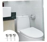 LOORGVEL 3 pièces Bouton Poussoir Chasse Eau pour Réservoir Wc Kit Remplacement Facile à Presser Surface et Compatible Réservoir Standard Maison et