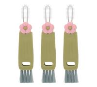 LOORGVEL 3 pièces Brosse Nettoyage Couvercle Tasse Lot Outil Compact Crevasse Bouteille Brosse Multifonctionnelle pour Espaces Étroits Poignée Ergonomique Suspension Nettoyage et Doux