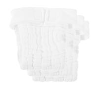 LOORGVEL 3 pièces Couches Lavables Coton Bio pour Garçon Fille Lot de Couches-culottes Blanches Ajustables Absorption Renforcée Anti-fuites Confort Doux Nés Garçons et Filles