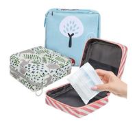 LOORGVEL 3 pièces de Rangement Petite Pochette Hygiénique Zippée Étui Organisateur pour Serviettes Menstruelles Trousse Pratique pour Période Usage Quotidien et Voyage