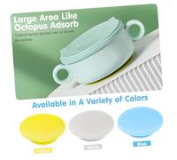 LOORGVEL 3 Pièces Lot de Tapis Silicone à Ventouse Double Face Antidérapants et Résistants Supports pour et Repas Denfants Fixation Sécurisée Table Jaune et Blanc Cassé