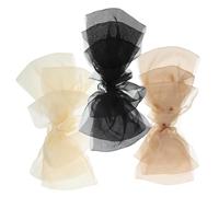 LOORGVEL 3 Pièces Pince à Cheveux Grand Nœud Style Français Lot de Clips Printemps Mignons pour Adultes et Filles Accessoires Coiffure Antidérapants Noir Beige