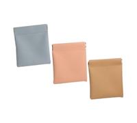 LOORGVEL 3 pièces Pochette Maquillage Portable Cuir PU Trousse Cosmétique Voyage avec Fermeture Squeeze Sac Rangement Pratique pour Femmes Porte-Monnaie Mignon et Organiseur Small Storage