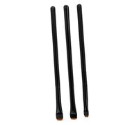 LOORGVEL 3 pièces Set Pinceaux Maquillage Yeux Bois Pinceaux Eyeliner Plat et Biseauté Doux et Souples pour Fard à Paupières et Contour Visage Usage Professionnel et Quotidien