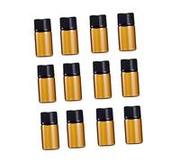 LOORGVEL 30pièces Bouteilles Verre Ambré Avec Couvercle De Flacons Pour Huiles Essentielles Parfums Et Échantillons De Chimie