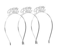 LOORGVEL 3pièces Serre-tête Métallique Enterrement Vie Jeune Fille Accessoire Cheveux Argenté Bandeau Fixe Pour Fête Célibataire Et Soirée Entre Filles