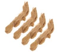 LOORGVEL 4 pièces Allume Feu Naturel Jute et Durable Outil Pratique pour Barbecue et Survie Extérieur